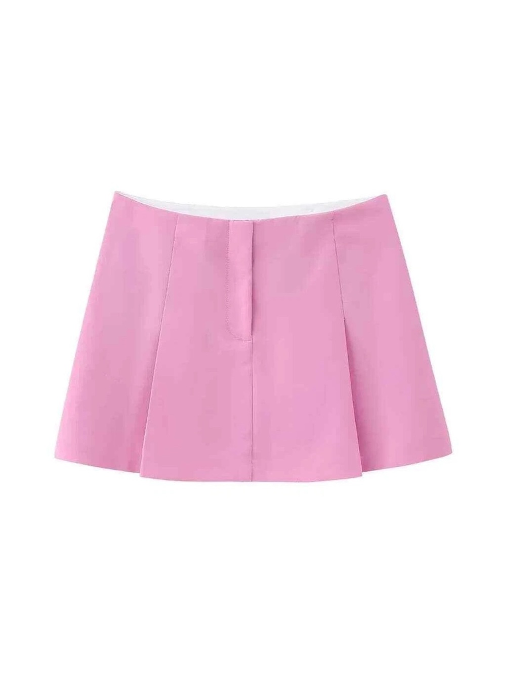 Zara Pastel Pink Pleated Skater Mini Skirt